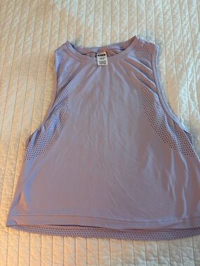 PINK Victoria's Secret Lavender Mesh-Panel Athletic Tank